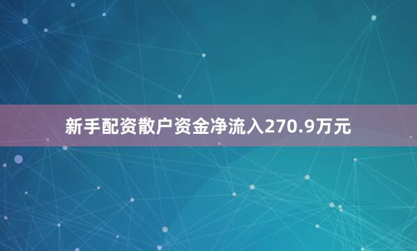 新手配资散户资金净流入270.9万元